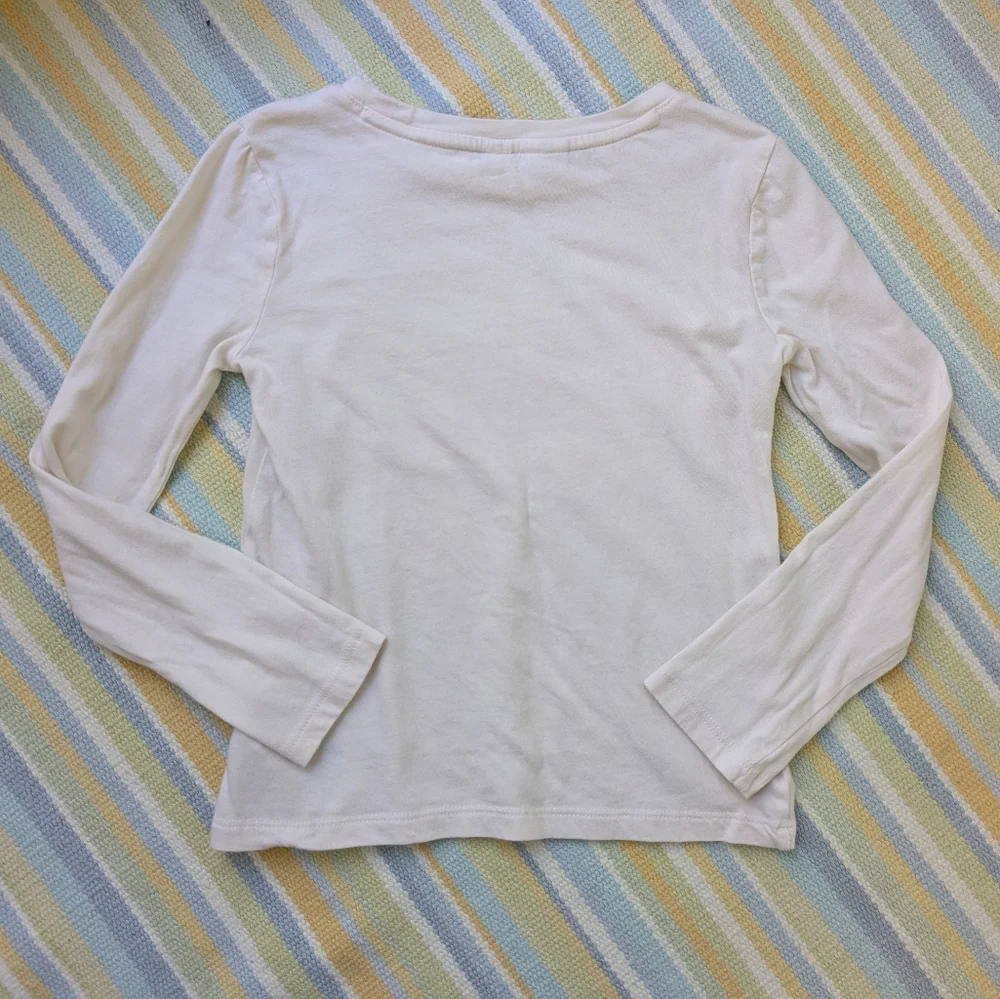 GAP sequin hamburger long sleeve tee Small 6/7